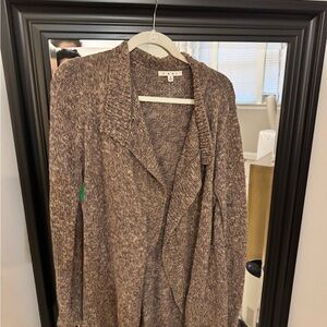 CAbi Textured Brown Knit Cardigan